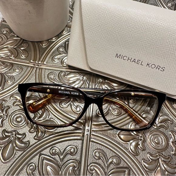 ?Michael Kors • Unisex Black and Gold Frame Prescription Eye Glasses main image 4
